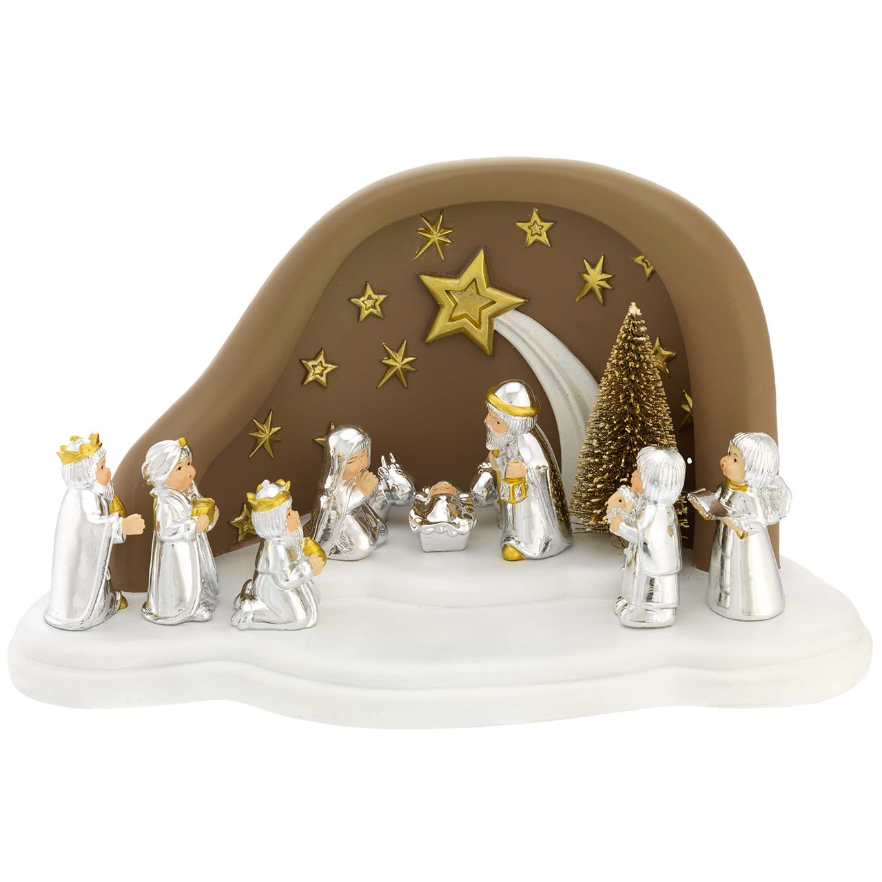 CAPANNA CON LED NUVOLA GRANDE TORTORA + PRESEPE PROVENZALE 10 PZ
